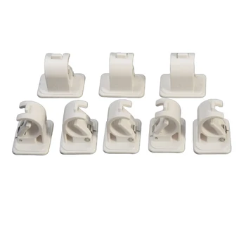 

8pcs Self Adhesive Rail Rack Home Practical Bathroom Storage Clip Easy Mount Crossbar Hanger Curtain Rods Bracket Wall Hooks