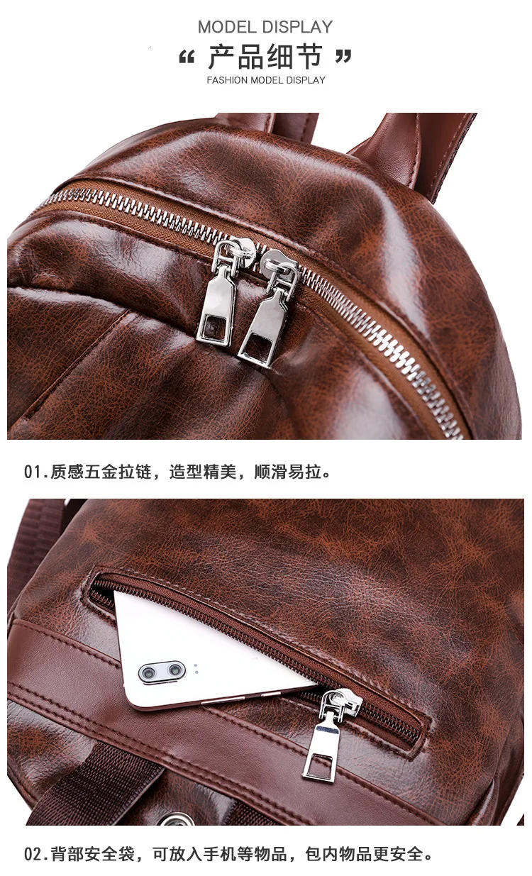 Vintage School Bags For Teenagers Teenage Girls Mochila Feminina Backpacks Leather Women Backpack Girl Schoolbag Bagpack