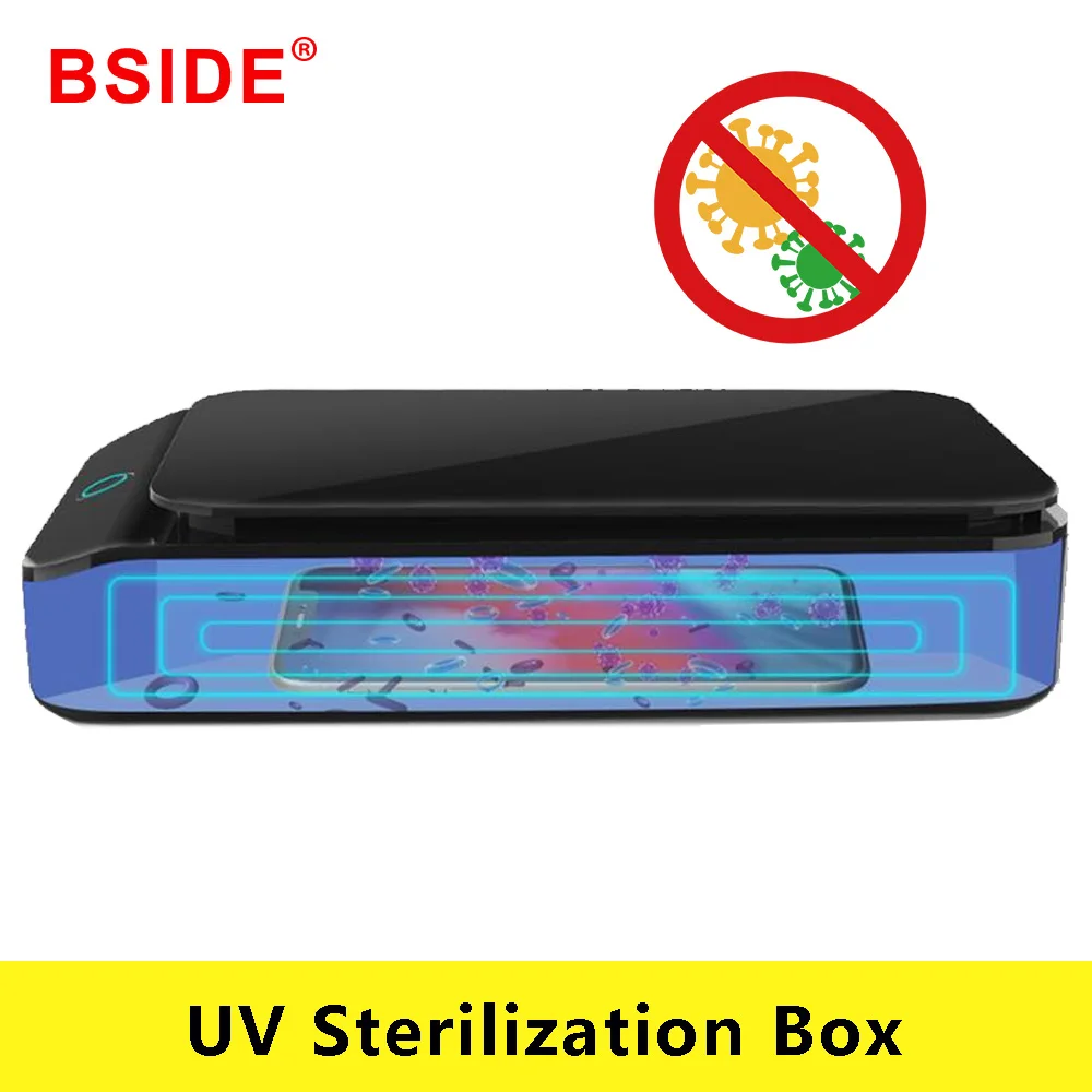 

Multifunctional UV Sterilization Box Mini Disinfection Box for Mobile Phone Key Glasses Jewellery Built-in USB Charging Port