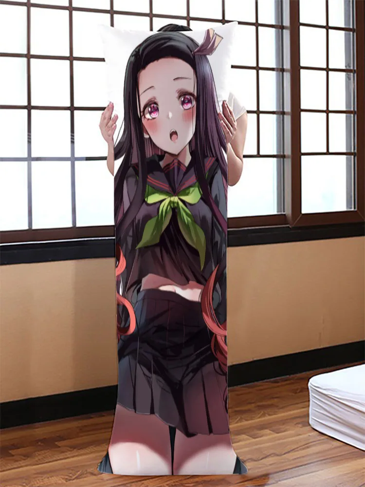 

Kamado Nezuko Dakimakura Hugging Body Pillow Case DIY Custom Throw Cushion Pillow Cover 7 Sizes