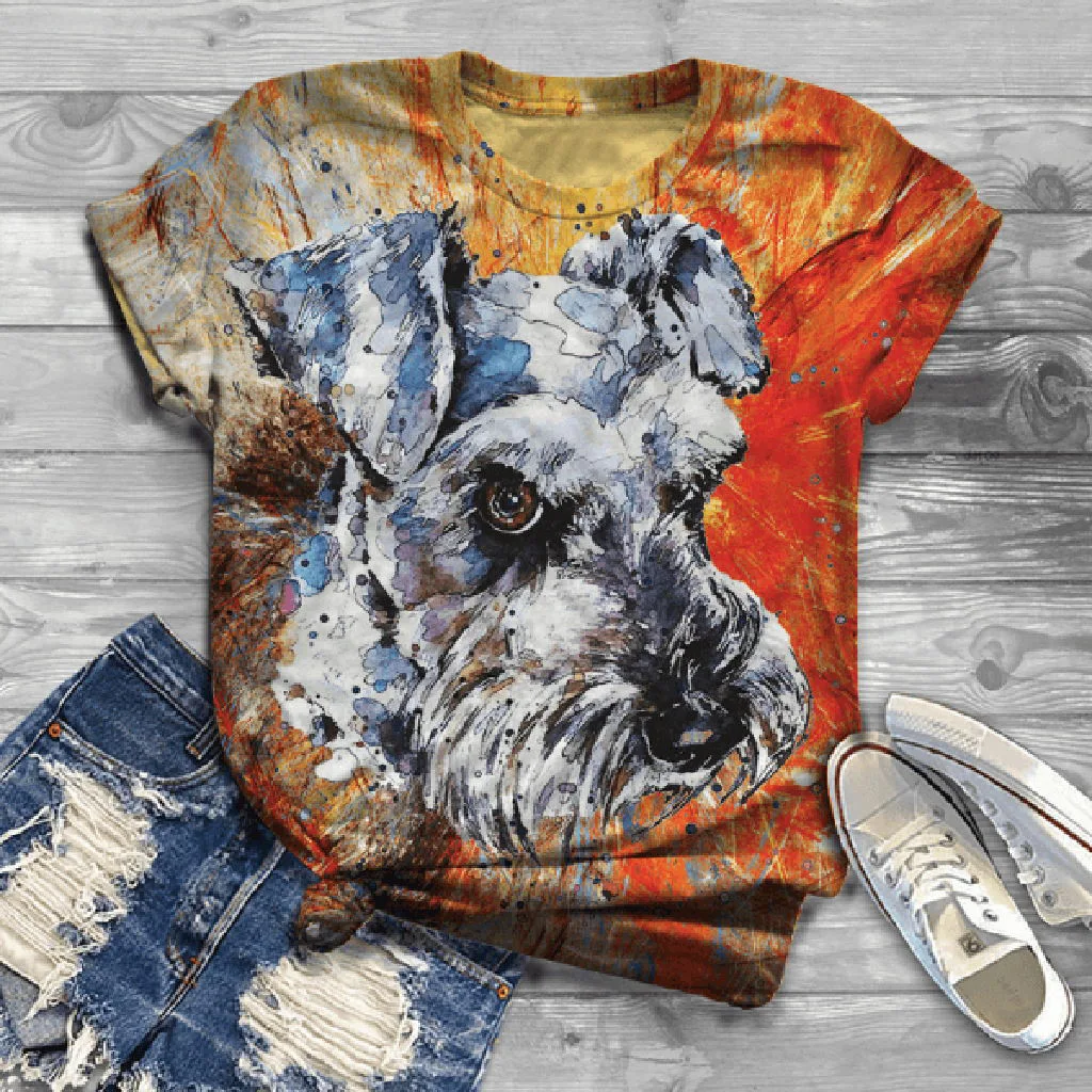 2020 new casual short sleeve 3D cat print tshirt women clothes summer top harajuku korean style aesthetic o-neck woman tshirts