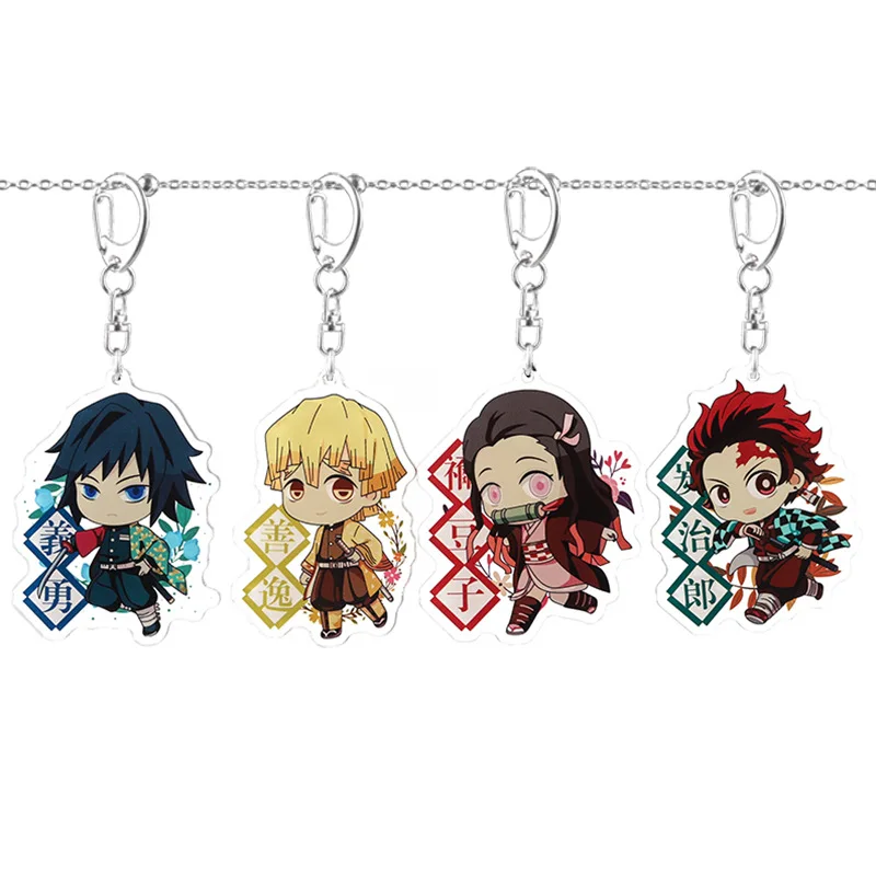 Аниме демон убийца Kimetsu no Yaiba брелок Agatsuma Zenitsu Kamado Nezuko Hashibira Inosuke Kamado-Tanjirou акриловый брелок