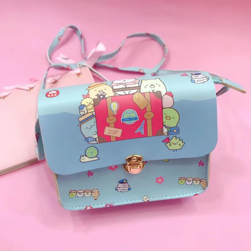 San-X Corner Bio аниме Sumikko Gurashi мультфильм Kawaii Детская сумка через плечо модная повседневная маленькая сумка-мессенджер из искусственной кожи