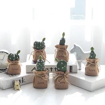 

Nordic Style Simulation Plant Cactus Potted Ornaments Mini Cactus Small Bonsai Ornaments Home Decorations