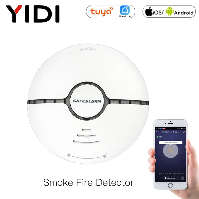 Smoke Detector WiFi Fire Alarm Rookmelder Fire Sensor Office Home Securities 