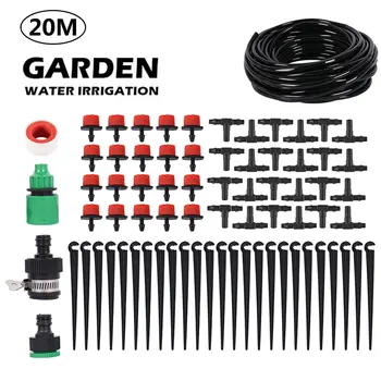 

25m/20m/10m DIY Micro Drip Irrigation System Garden Hose Dripper Connector Kits Plant Automatic Watering Kits System