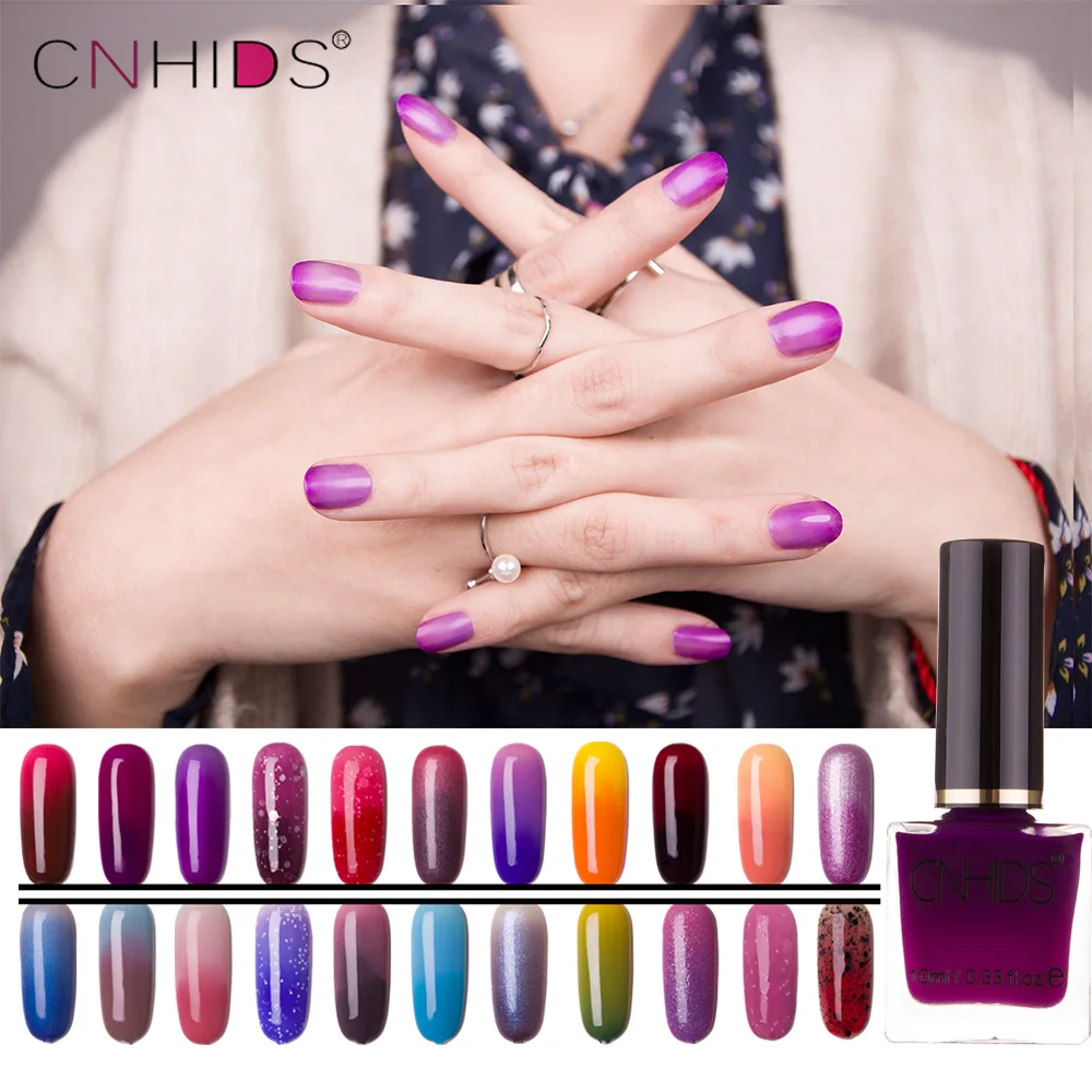 CNHIDS 10 мл градиент температуры изменить цвет водонепроницаемый быстрая сушка лака для ногтей Изменение Цвета Гель-лак для ногтей длительный TSLM2
