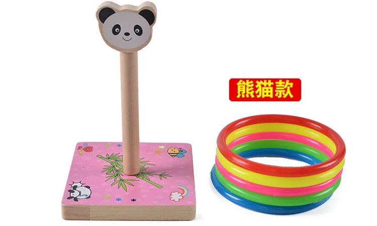 Животное Ringtoss детский сад программа деятельности бросать круг игра детская игрушка деревянный метательный чехол