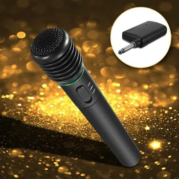 

2-in-1 Wired Wireless Microphone Home Karaoke Sing Competition Dual-use Microphone Stage Cordless Mic with un-directional pickup