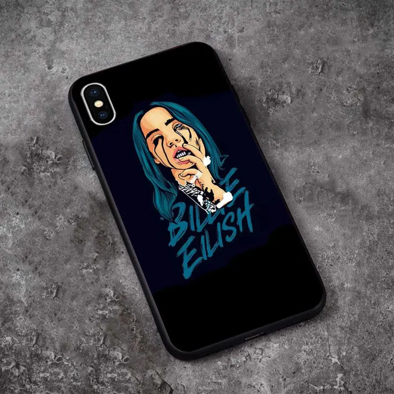 A5 Babaite Billie eilish rainbow blohsh Ocean Eyes Black Soft Shell Phone Case for Apple iPhone 8 7 6 6S Plus X XS MAX 5 5S SE XR - Цвет: A5