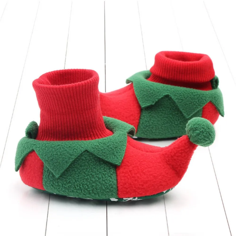 Детская Хлопковая обувь для новорожденных; обувь для маленьких мальчиков и девочек; Рождественская 3 вида стилей обувь в стиле пэчворк; Милая обувь с животными; сезон осень-зима - Цвет: 3