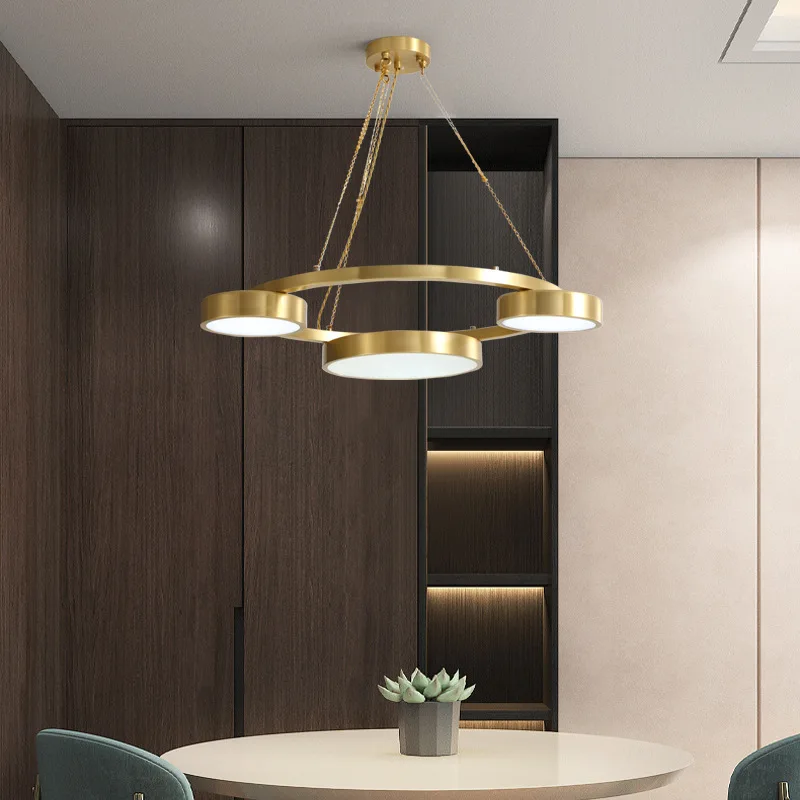 

Postmodern Simple Led Pendant Lights Creative Dining Room Bedroom Ring Hanging Light Fashion Home Study Bar Cafe Suspended Lamp