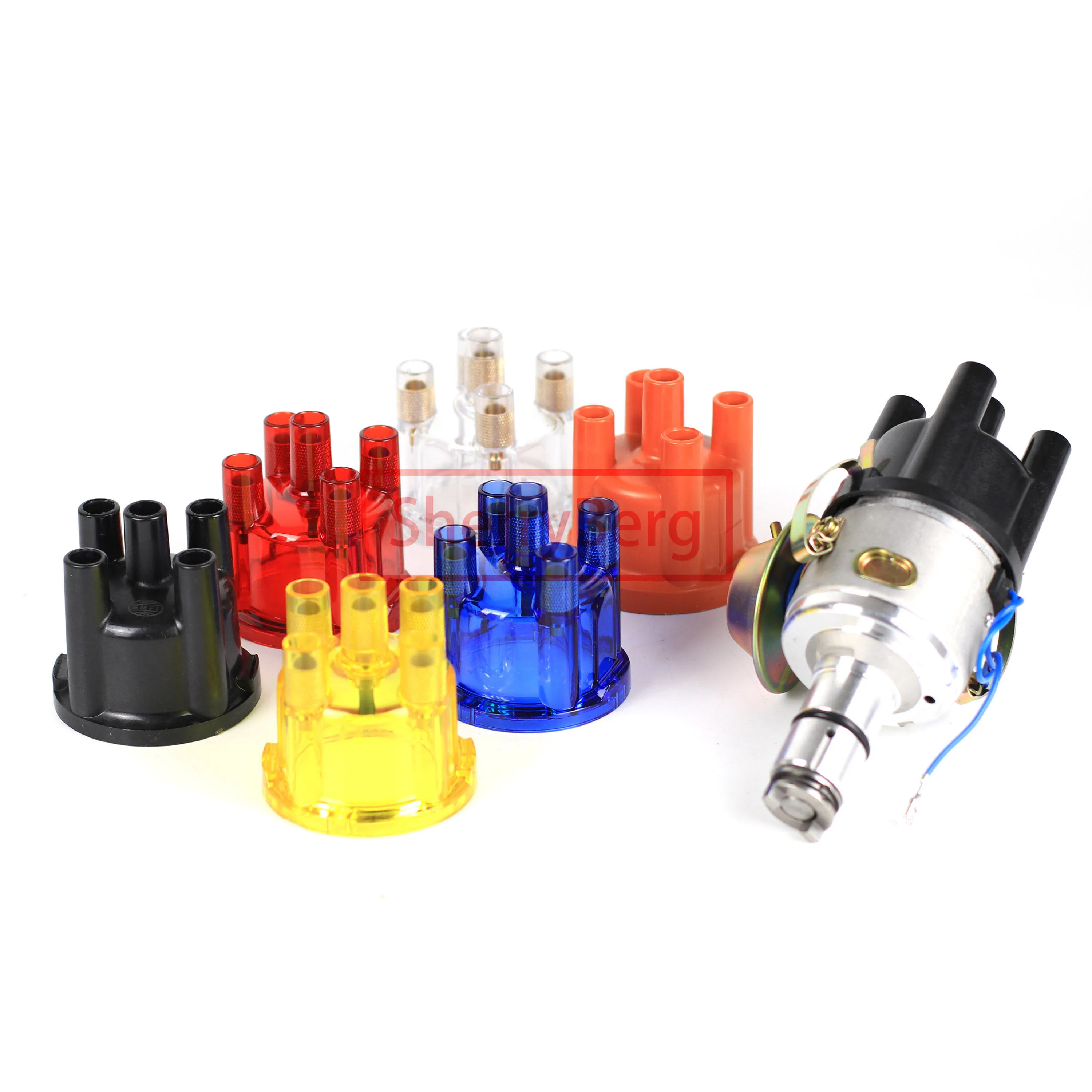 

SherryBerg Ignition Point Distributor Assembly fit for VW Volkswagen BUG Beetle Audi Bosch - 0231176044 6 Color Cap To Choose
