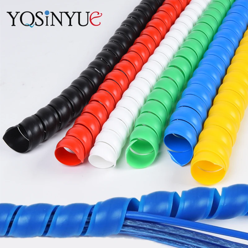 Protector de Cable Flexible para protección de funda organizadora de colores de 1/2/5 8/10/12mm|Fundas de cable| - AliExpress