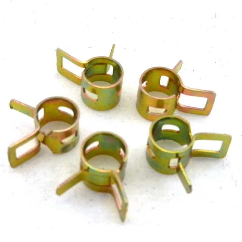 Motorcycle Scooter Car Vehicle ATV Go Kart Fuel Line Hose Tubing Water Pipe Air Tube Spring Clips Clamps 8mm 5 Pieces Motorcycle Fuel Line Clips