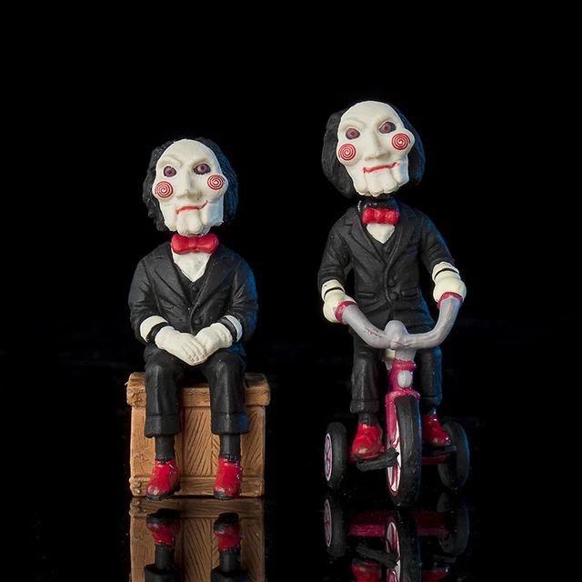 5cm Classic Horror Movie Saw Billy Jigsaw Action Figure with Bike