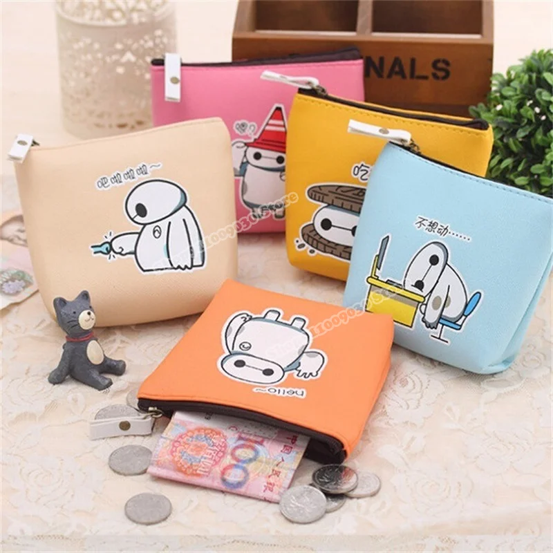 Disney Big Hero 6 Coin Purse Baymax Cute Creative Minimalist Student Cartoon Pouch Mini Toddler Money Bag Kids Wallet | Дом и сад