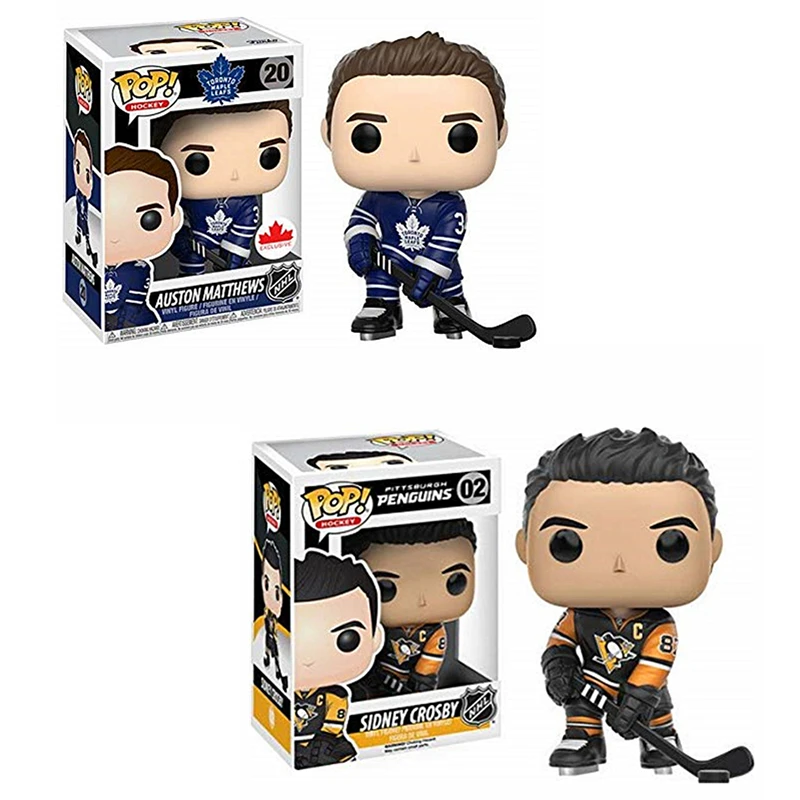 

funko pop Ice hockey Player Sidney Crosby & Auston Matthews Figure Collection Vinyl Doll Model Toys