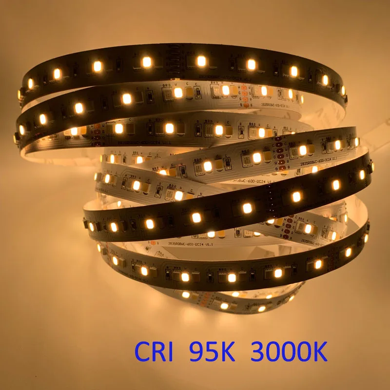 Hohe CRI 95 RGB + CCT 24 V RGBW RGBWW Weiß Warmweiß LED-Streifen Licht für Schlafzimmer, Heimdekoration, Küchenbar – Detail 7