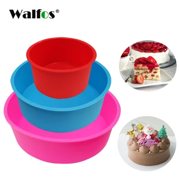 

WALFOS Food Grade Silicone Round Cake Silicone Round Cake Baking Pan Cake Jelly Chocolate Mold Kitchen Baking Pastry Tools