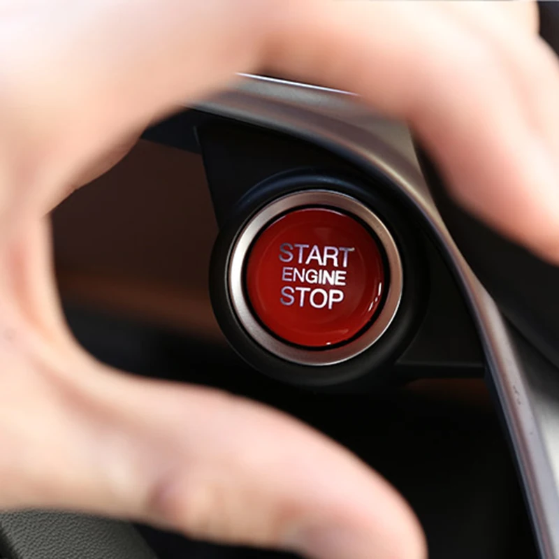 3 Цвета ABS автомобильный двигатель старт стоп кнопка кольцо Накладка для Alfa Romeo Stelvio Giulia автомобильные аксессуары