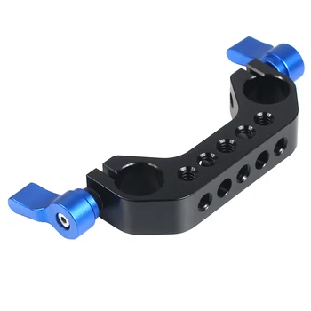 

Feichao 15mm Rail Rod Clamp 1/4-20 Thread Blue Knob for DSLR Camera Rig Cage Baseplate Rail Rod Support System Railblock