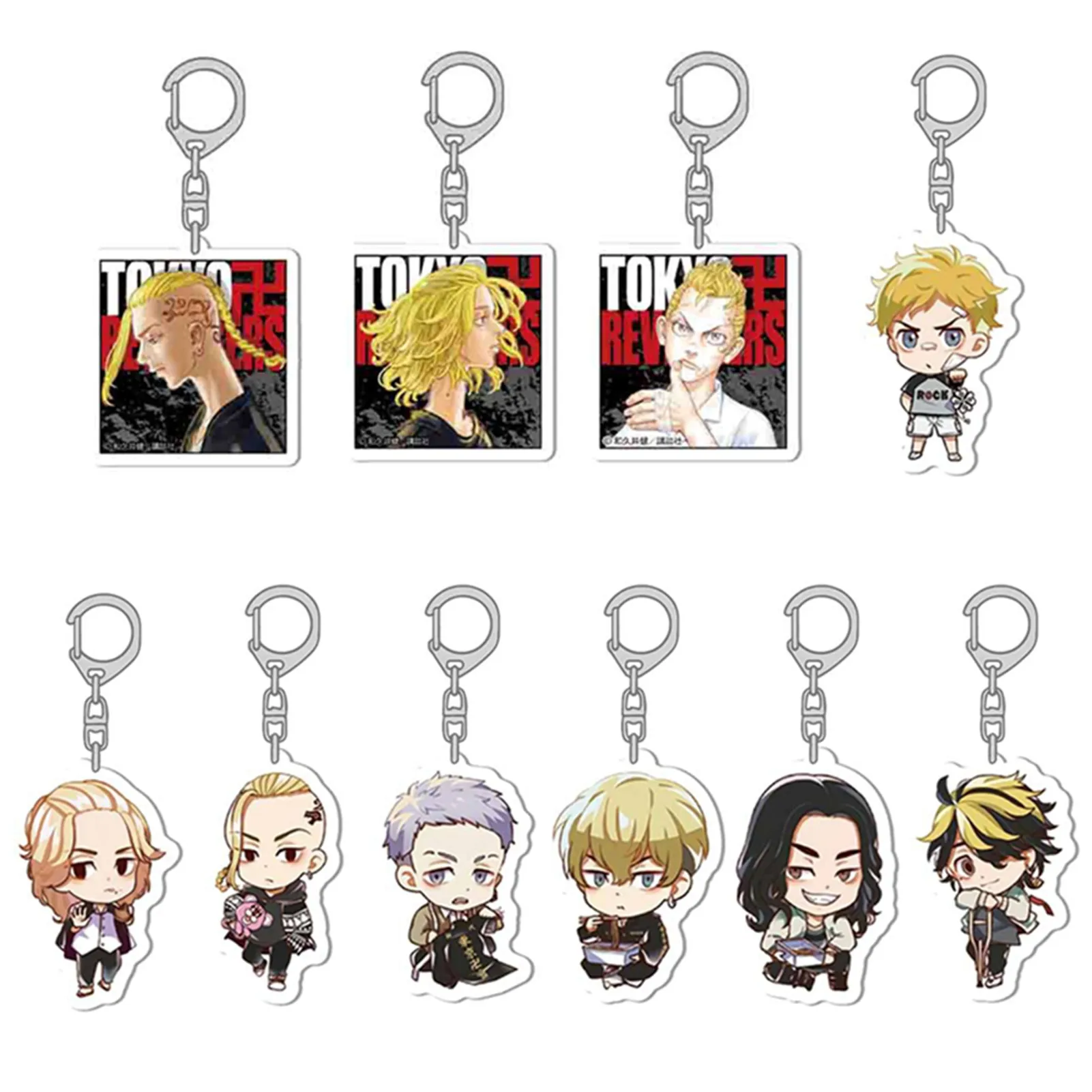 96 Styles Tokyo Revengers Anime Cosplay Keychain Manjiro Ken Takemichi Hinata Atsushi Chibi Kawaii Bag Pendant