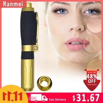 

New 2 IN 1High Pressure Hyaluronic Acid Pen High Density Metal For Anti Wrinkle Lifting Lip Hyaluron Gun Atomizer Hyaluron Pen