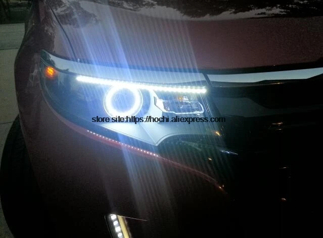 HochiTech для Ford Edge 2011 2012 ультра яркий SMD белый светодиодный ангельские глазки 2600LM 12V halo Кольцо Комплект дневного света DRL