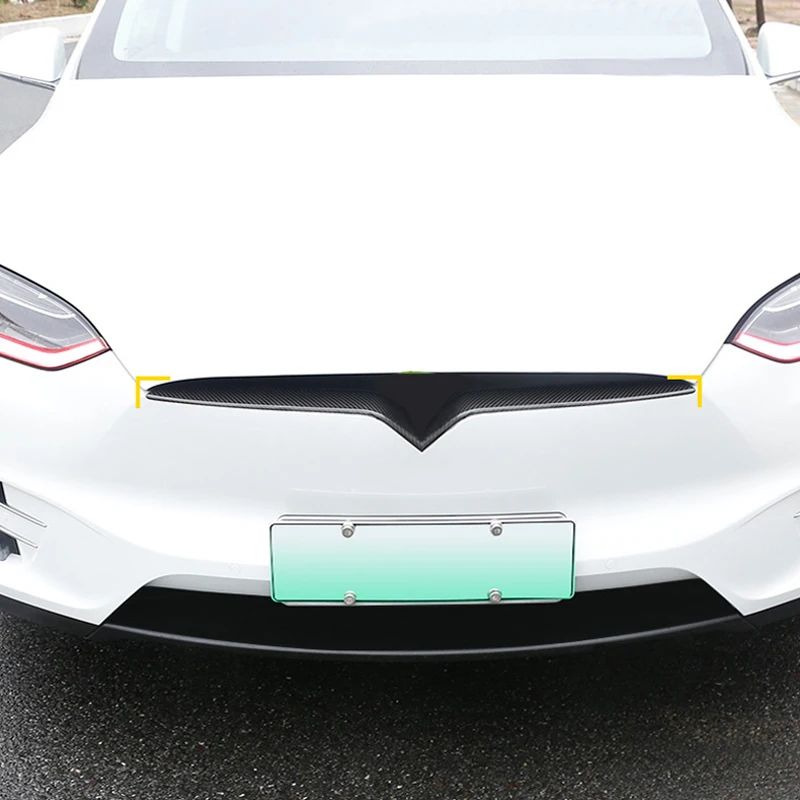 Для Tesla модель X- Передняя Центральная решетка протектор Защитная рамка Крышка отделка автомобиля Стайлинг Аксессуары