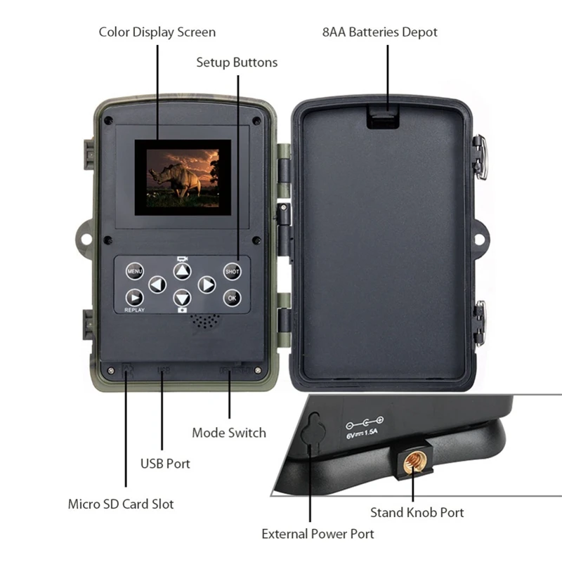 HC-810A 20MP 1080P охотничья камера, водонепроницаемая инфракрасная ловушка, камера ночного видения для дома, дикая природа, цифровое наблюдение