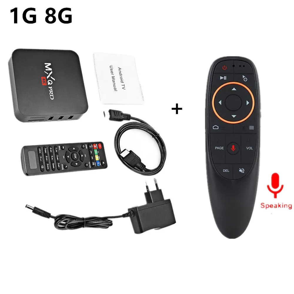 S905W 1G 8G G10 MXQ Pro 4K Android ТВ приставка Mart четырехъядерный ТВ приставка 2 Гб 16 Гб может подписываться IP ТВ арабский Европа Бразилия MXQ-4k медиаплеер для Youtub - Цвет: S905W 1G 8G G10