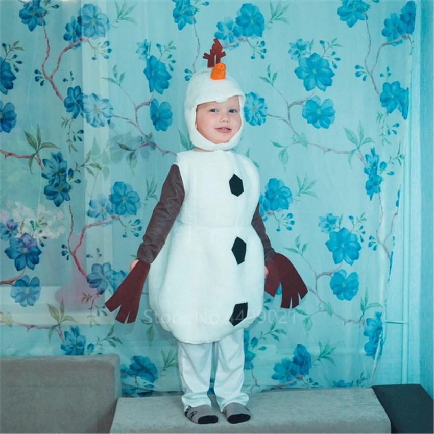 

Infant Kid 3PCS Santa Olaf Cosplay Costume Halloween Carnival Party Clothing Set Performance Snowman Cartoon Jumpsuit Cute Gift