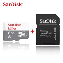sandisk TF карта 8G телефон часы телефон MP3 карта памяти MicroSD карта высокая скорость класс 10 с sd-картой адаптер