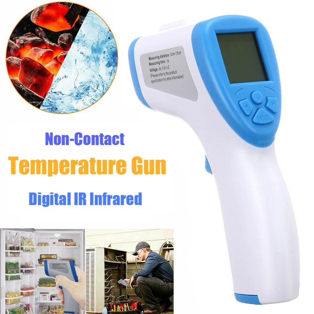 

Baby/Adult Digital IR Forehead Ear Thermometer Infrared Body Temporal Thermometer Gun Non-contact Temperature Measurement