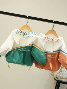 

Benemaker Windbreaker For Boy Girl Jackets Baby Stitching Clothes Children's Clothing Kids Autumn Long Sleeve Casual Coats NA053