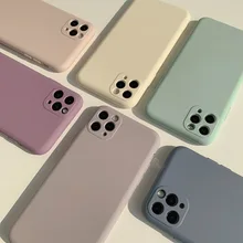 Luxury Simple Solid Color Couple Phone Case For iPhone 11 Pro Max 12 Mini Cute Back Cover For iPhone XS XR X 7 8 Plus SE 2020