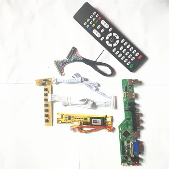 

For M150X4-L06/L08 Inverter+Remote+keyboard 2CCFL LVDS 20Pin LCD display panel T.V53 drive card board HDMI VGA AV USB RF DIY kit