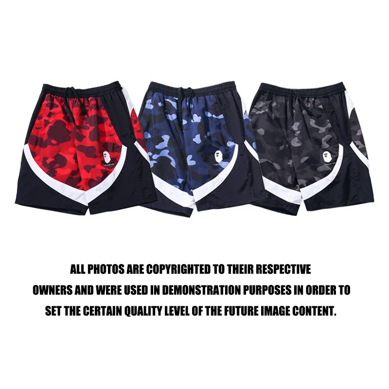 

Japanese-style Popular Brand Mixed Colors Camouflage Teenager Casual Zipper Pocket Shorts Plus-sized Menswear Loose-Fit Shorts