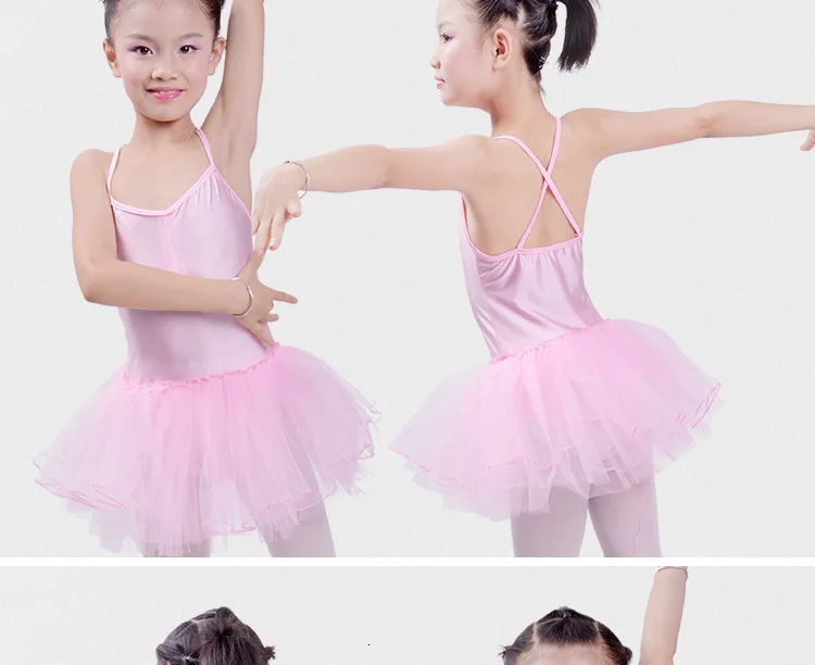 Enfant балет балерина платье-пачка гимнастический купальник для девочек гимнастический балетный одежда Детские подтяжки детский танцевальный костюм, 5 цветов