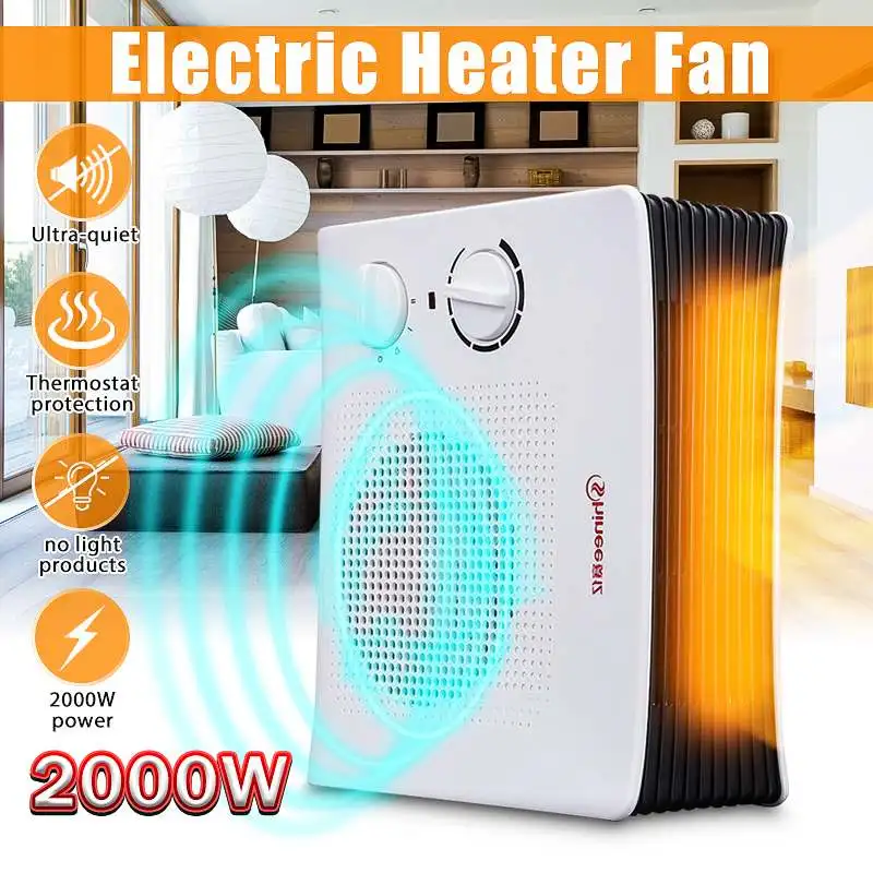 

220V 50Hz 2000W Electric Heater Fan Mini Protable Heater Desk Home Office