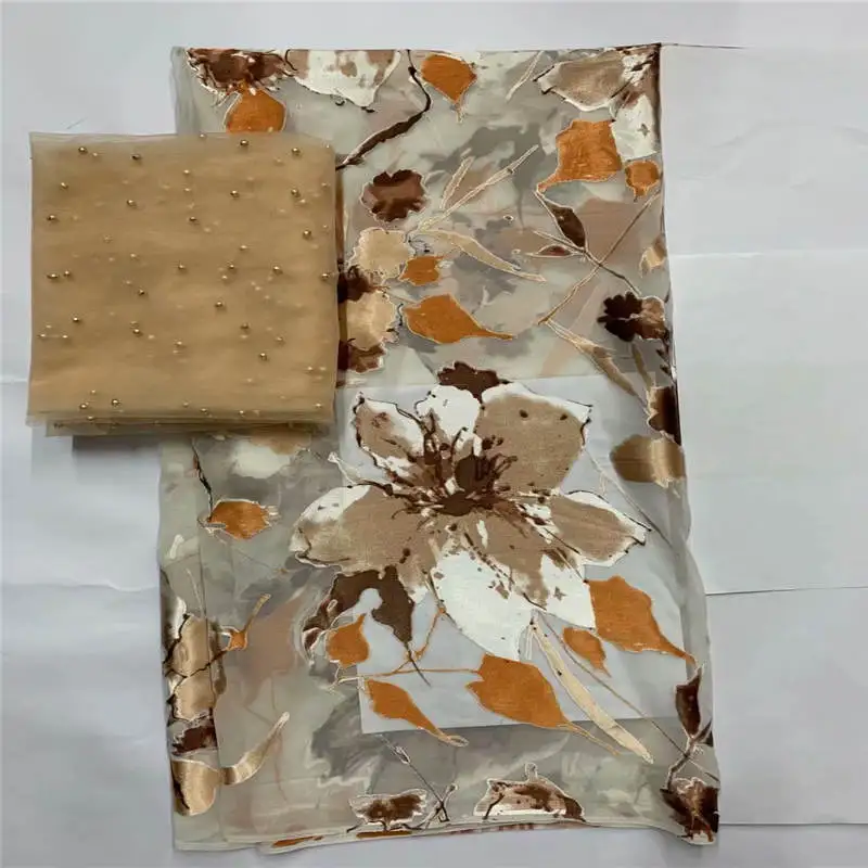 PROD 1005002362733553 2021 Latest 7 Yards African Soft Silk Fabric For
Garment Neat Embroidery On The Material With Swiss Voile Lace Tissu.
L3262