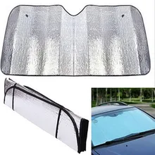 1Pc Foldable Universal Car Windshield Front Visor Heat Cover Front Rear Block Window Screen Sun Shade Reflective Sunshade reflective car windshield sun shield heat shade silver