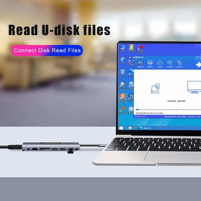 Многофункциональный USB-C к HDMI VGA разъем аудио адаптер для ПК компьютера ноутбука SP99