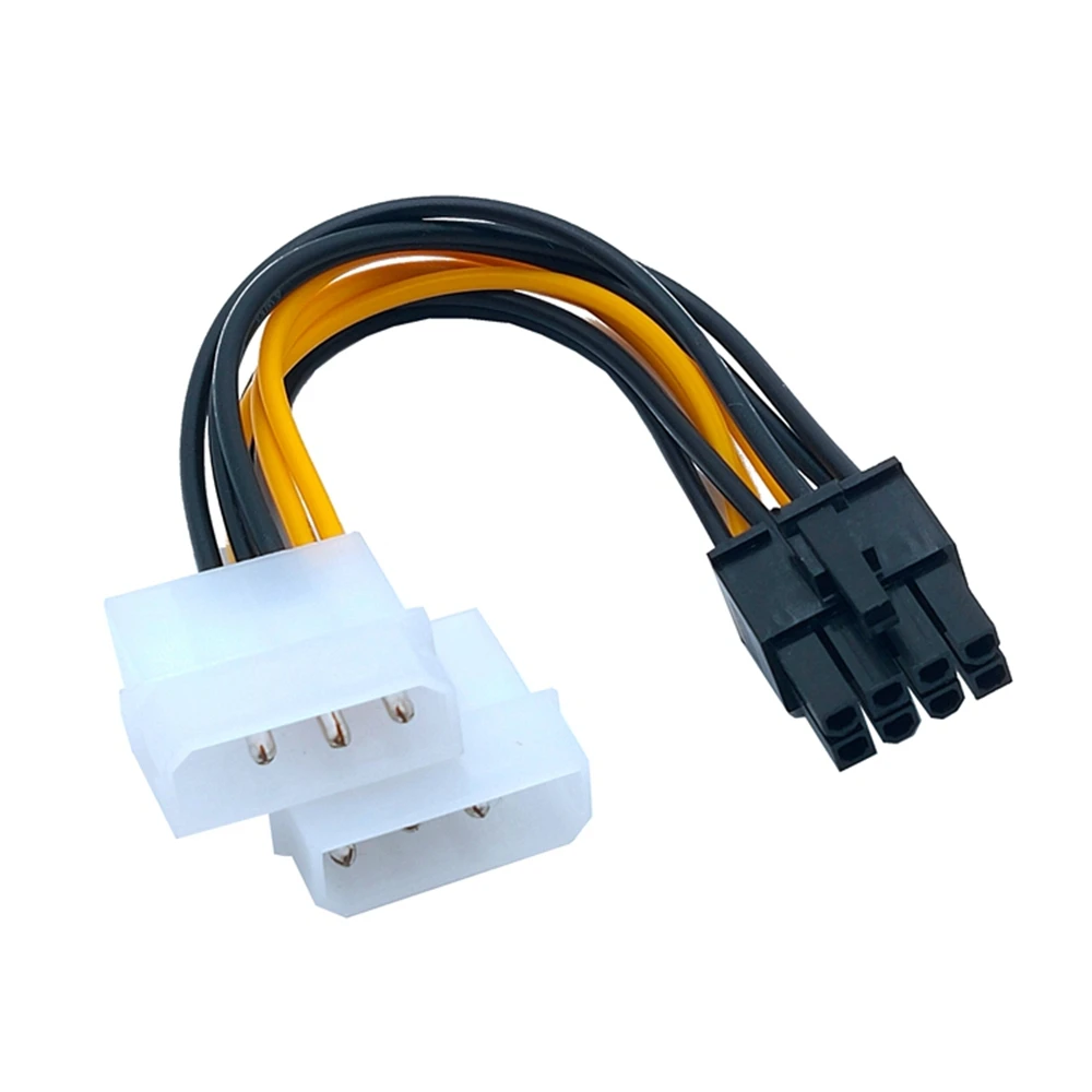 Neue Hei LED 6 дюймов 2 x Molex 4 pin zu 8-Pin PCI Express видео Karte Pci-e ATX информационный