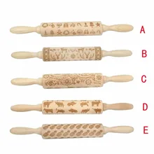 Тиснение скалка для выпечки печенья бисквит Фондант тесто гравированный деревянный ролик Олень Лось Снежинка кухонный инструмент 19NOV29