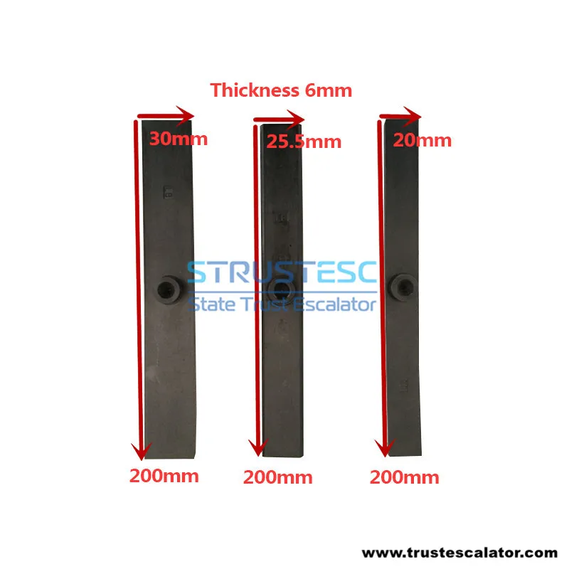 FAA380F4 Elevator 3 IN 1 Guide Shoe Insert L200mm W20/25/20mm Black for Otis