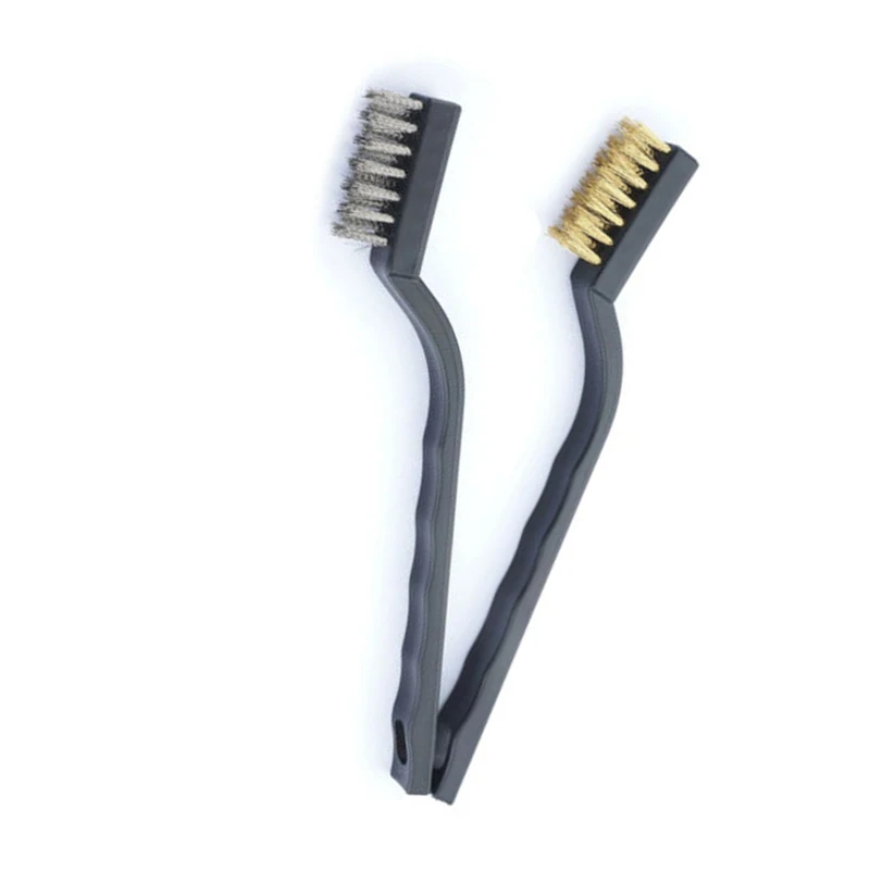 Набор проволочных кистей маленький мини микро-стальной латунный DIY металлический шлак для удаления ржавчины 8 шт