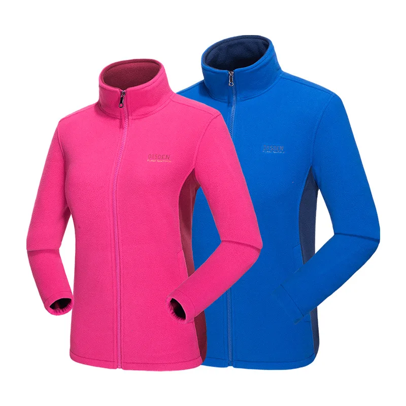 

Customizable Logo Thick Warm Couples Fleece Outdoor Couples Solid Color Sports Casual Fleece