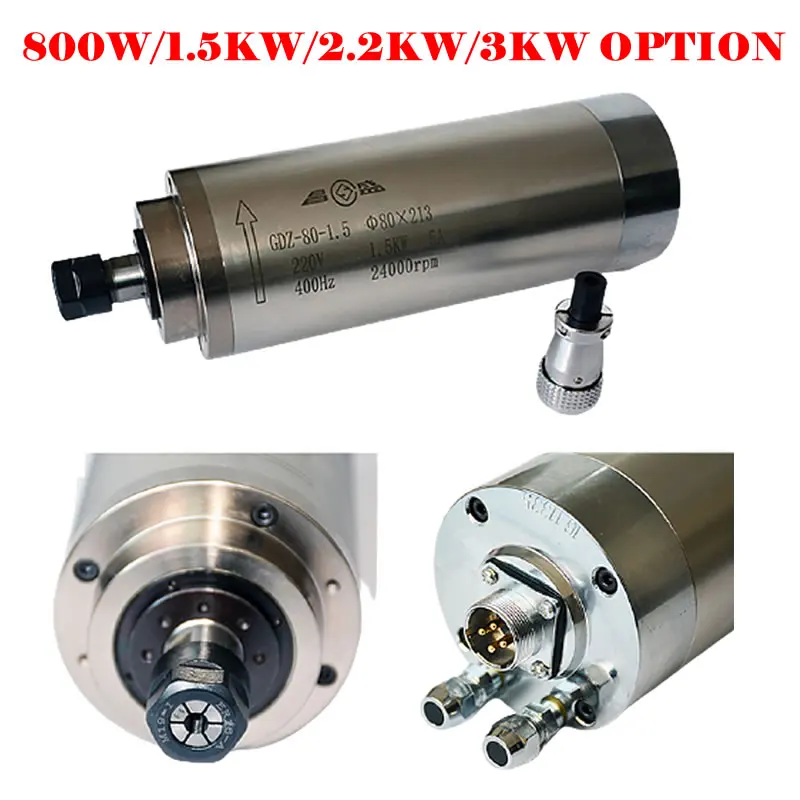 DIY CNC Water Cooling Spindle Motor 800W 1.5KW 2.2KW 3KW for CNC